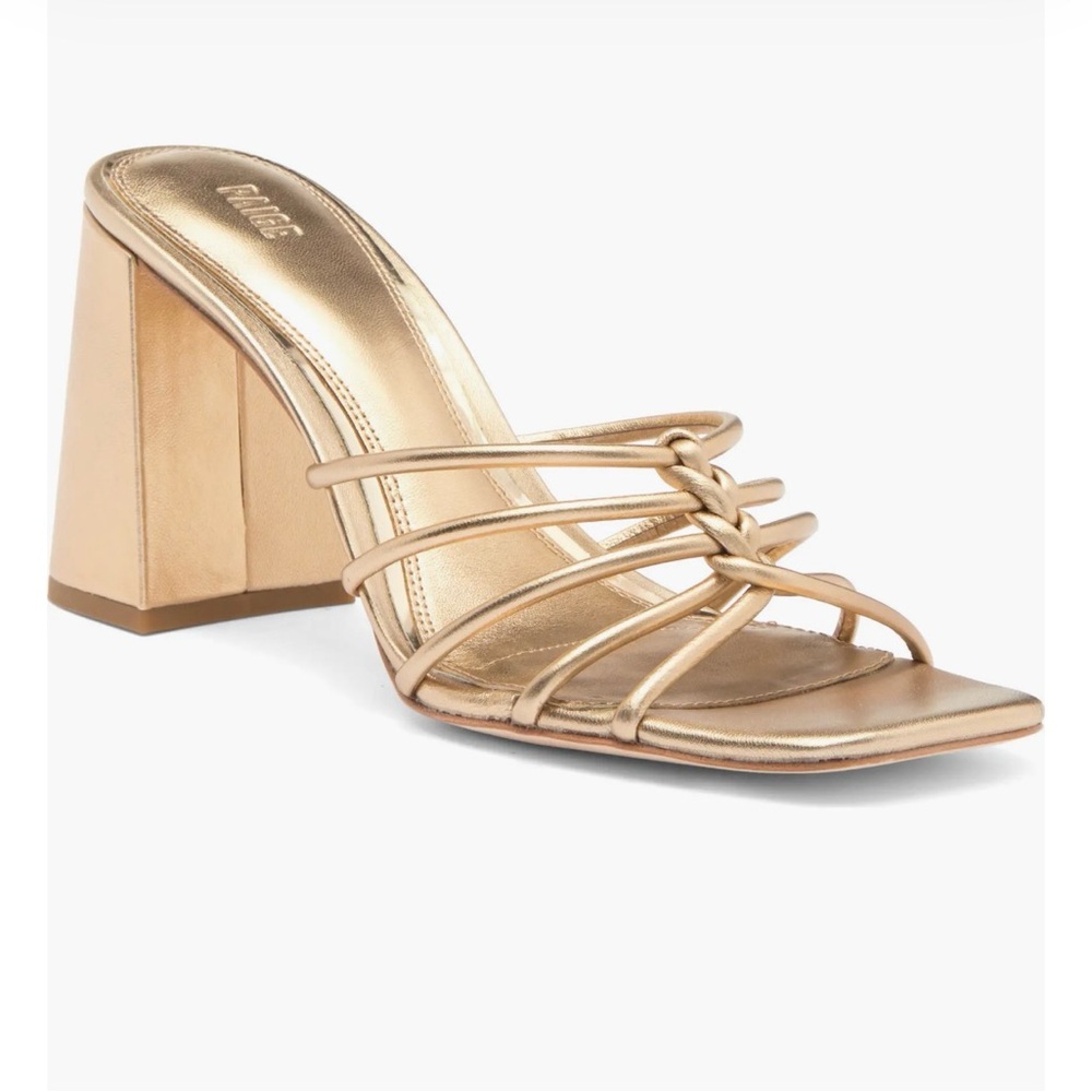 ***BRAND NEW*** PAIGE Gold Strappy Block Heels